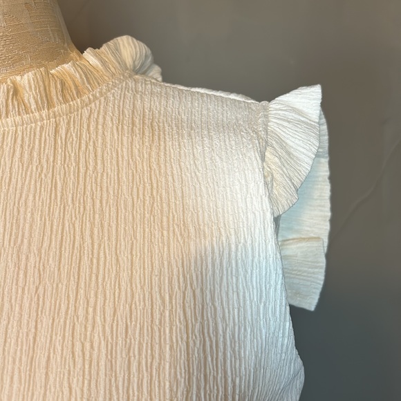 White Ruffle Layering Tank - Picture 5 of 8